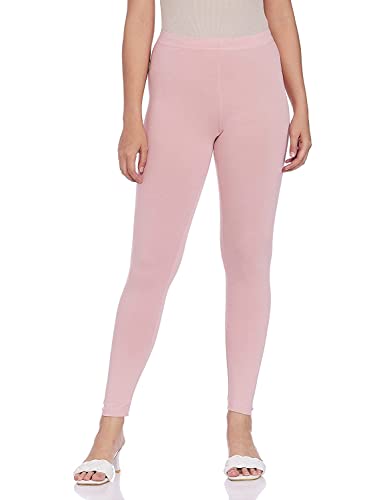 GO COLORS Women's Stretch Fit Cotton Leggings (LL_BabyPink2_M_Baby Pink_M)  : : Fashion