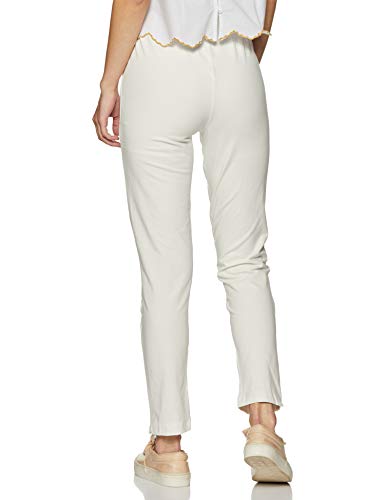 Lyra Women's Slim Fit Tapered Pants (LYRA_KURTIPANT_09_FS_1PC_Off White_Free Size)