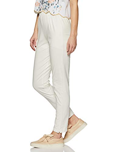 Lyra Women's Slim Fit Tapered Pants (LYRA_KURTIPANT_09_FS_1PC_Off White_Free Size)