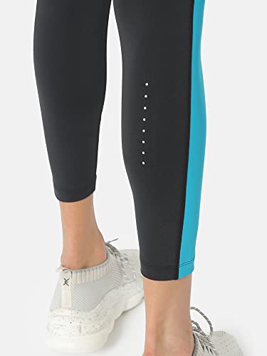 CULTSPORT AbsoluteFit Colourblock Tights | Workout Tights for Women | 4-Way Stretch | Leggings for Yoga, Gym, Cardio | Gym Wear for Women | Sports Leggings | Active Wear (CS600851M_Black_M)