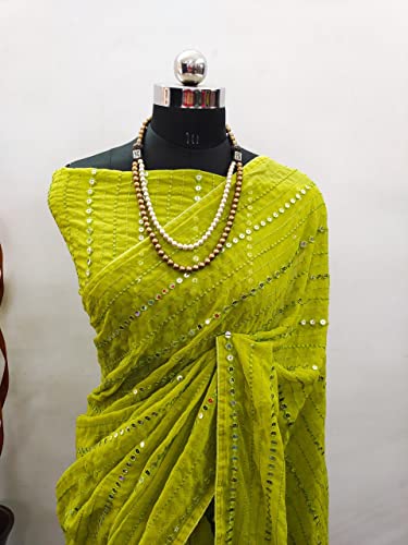 georgette sequence saree