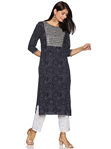 RAJMANDIRFABRICS Women Rayon Kurta Pant with Dupatta Set(PK1018084-XXL_Navy Blue_2XL)