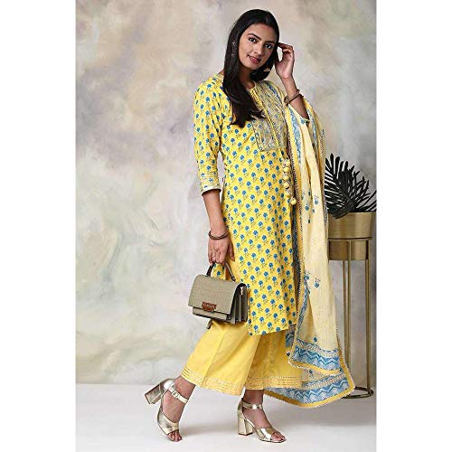 BIBA YELLOW SALWAR_SUIT_SET (SKD7304_s)