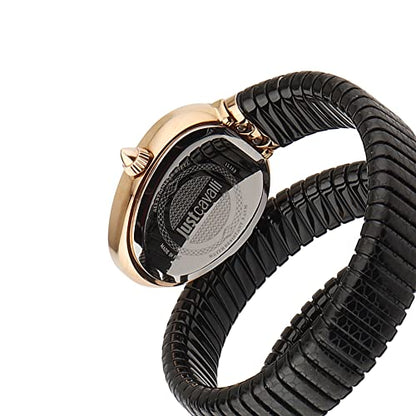 Just Cavalli Anlog Watch for Women-JC1L163M0045 Two Tone Black & Rose Gold Color